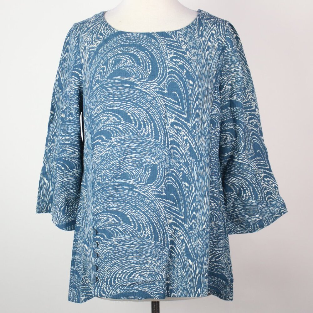 Soft Surroundings Womens Small Oceo Gauze Tunic Top